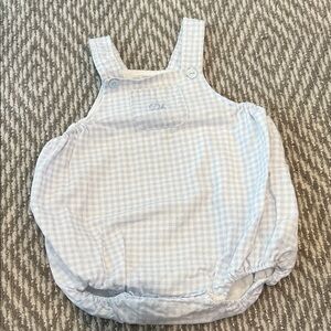 Blue Gingham Baby Romper